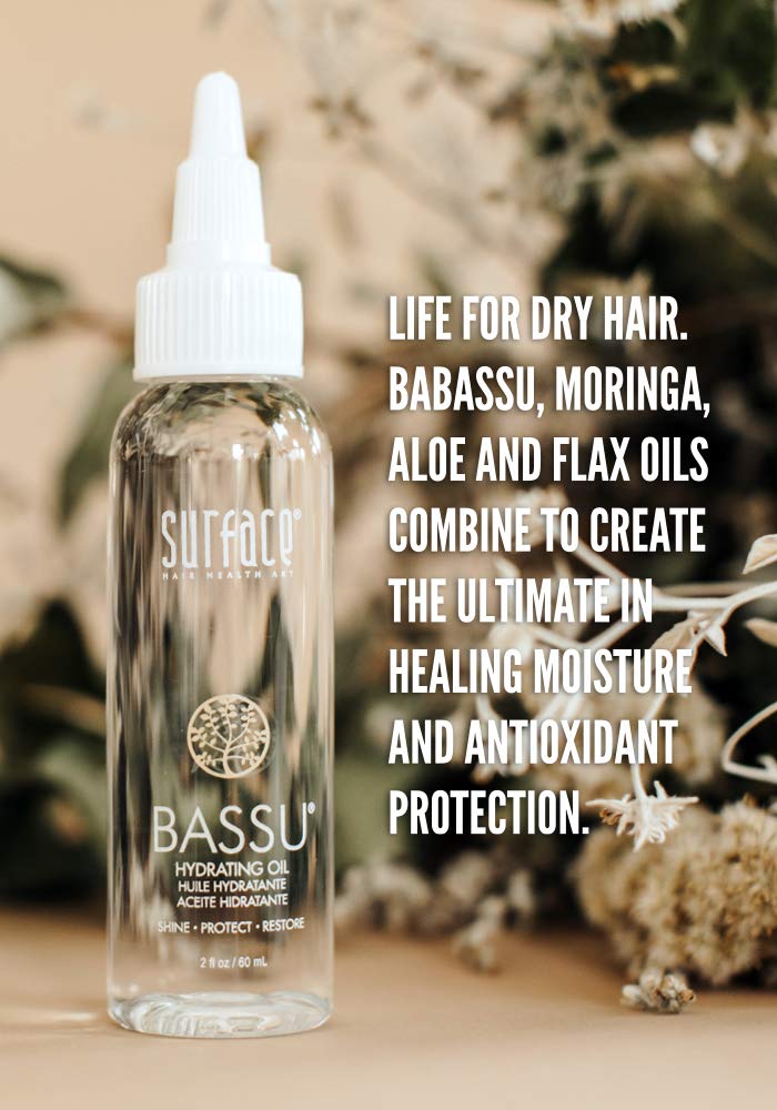 Surface Hair - Bassu Moisture Hydrating Oil- Restore, Moisturize, Detangle & Soften - 8 fl oz - Image 3