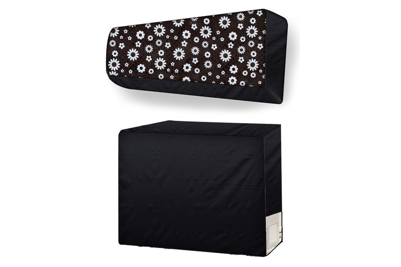 Anpro AC Cover Waterproof Set for 1.5 ton Capacity Indoor and Outdoor Unit, Black. - Image 1
