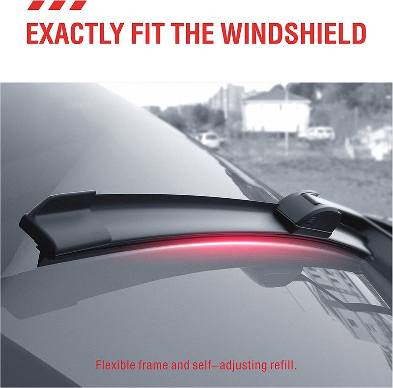 Auto Hub Car Wiper Blade Compatibility with Maruti Suzuki Ritz (Model : 2009-2017) Windshield Size D-22,P-16 - Image 5