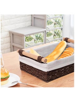 2-Pack Rectangular Woven Storage Baskets Fabric Wrapped & Washable Liner Paper Rope Woven Design Stylish Bathroom Cosmetic & Shelf Organizers - pzsku/Z404975887291A25B3AC5Z/45/_/1733986831/8da03fe0-ac68-477b-971f-cea5c697d4bf