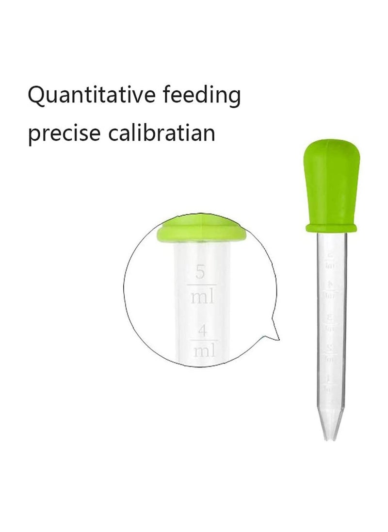 5ml Liquid Dropper Medicine Eye Dropper Clear Liquid Silicone and Plastic Pipettes Transfer Eye Dropper with Bulb Tip for Kids Gummy Making Candy Kitchen Molds (8 Pcs - 7 Colors) - Image 3