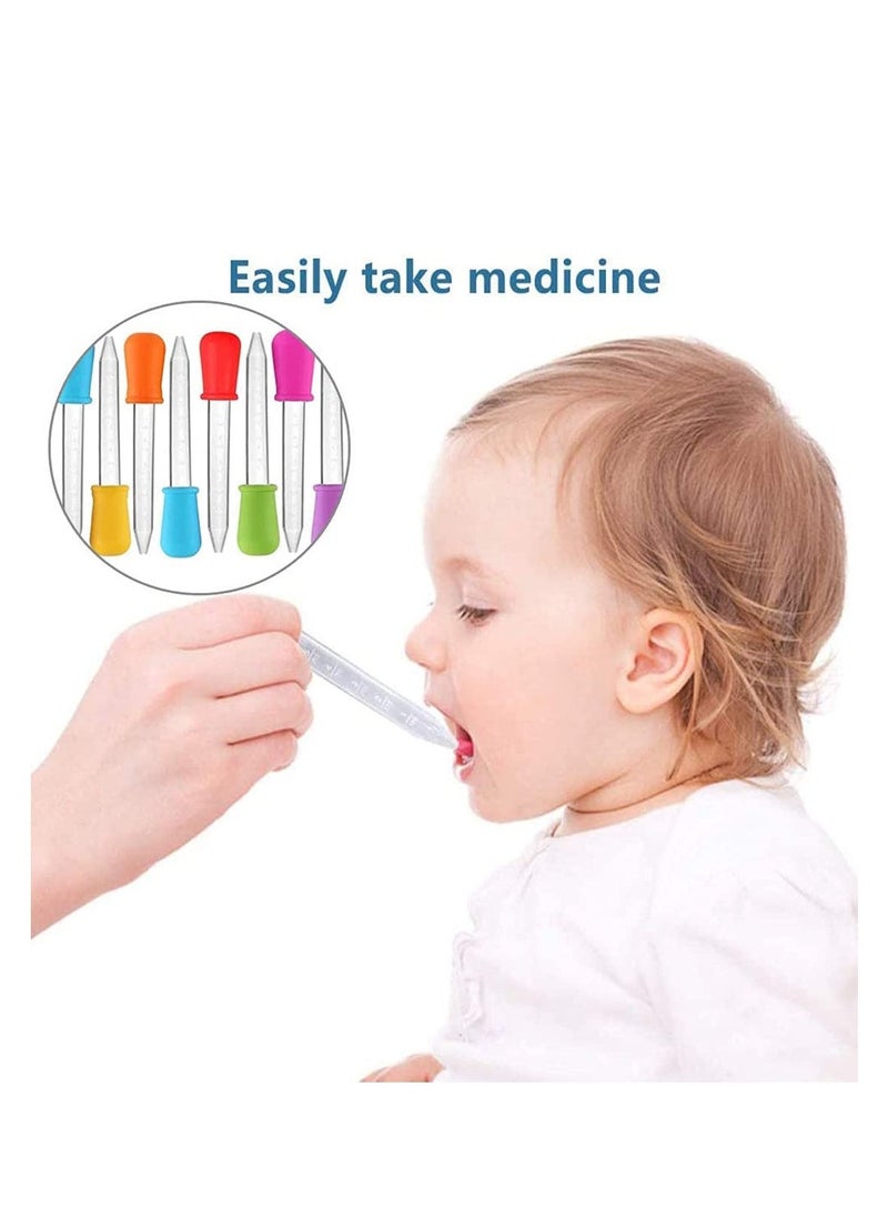 5ml Liquid Dropper Medicine Eye Dropper Clear Liquid Silicone and Plastic Pipettes Transfer Eye Dropper with Bulb Tip for Kids Gummy Making Candy Kitchen Molds (8 Pcs - 7 Colors) - Image 4