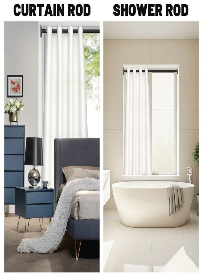 UIOSANRT Matte Black Shower Curtain Rod 31-79 inches with Holders, Stainless Steel Shower Rod & Tension Rod, Adjustable Tension Shower Curtain Rod for Bathroom, Windows, Closet - Image 5