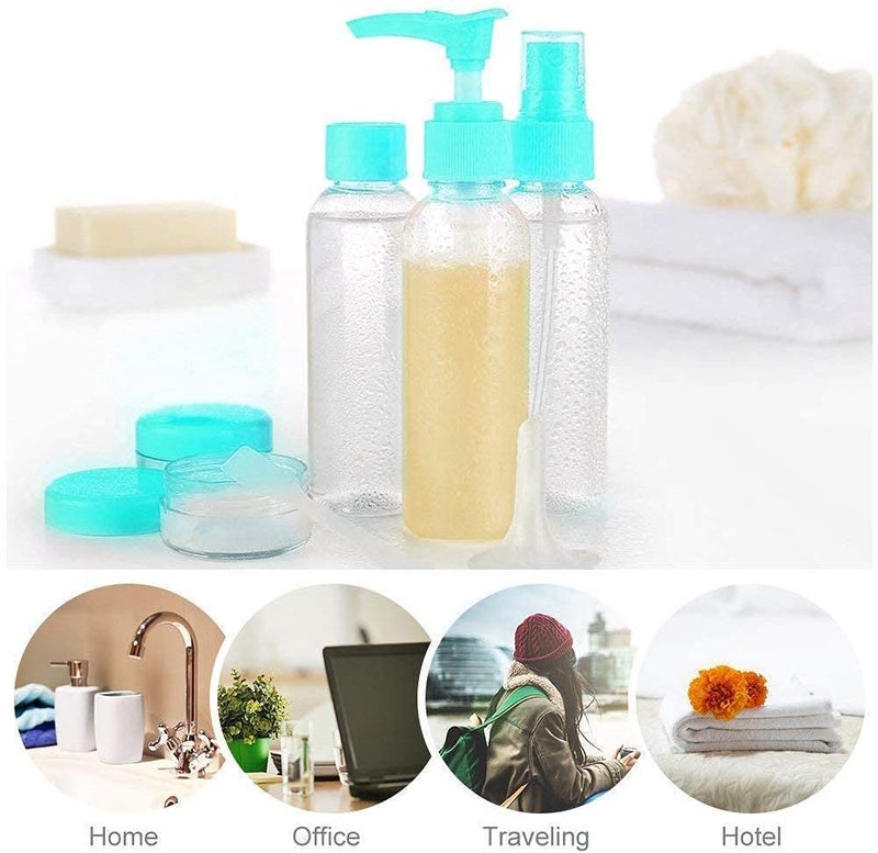 EDBIRET Travel Cosmetics Bottles Set Plastic Transparent Small Empty Perfume Spray Bottle Travel Spray Bottle for Makeup Skin Care Lotion Case Container Bottle for Toiletries and Liquids - Image 4