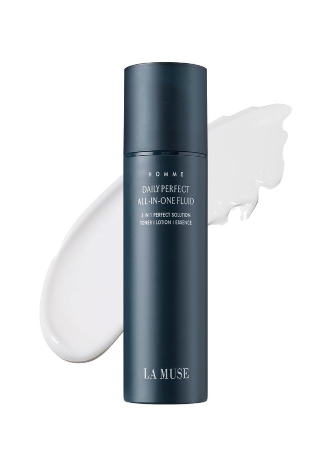 LA MUSE Homme Daily All-in-One Face Moisturizer for Men | 3-in-1 Toner, Lotion, Essence | Lightweight, Hydrating After-Shave Lotion for Oily & Sensitive Skin | Korean Skincare | Original Size - Image 1