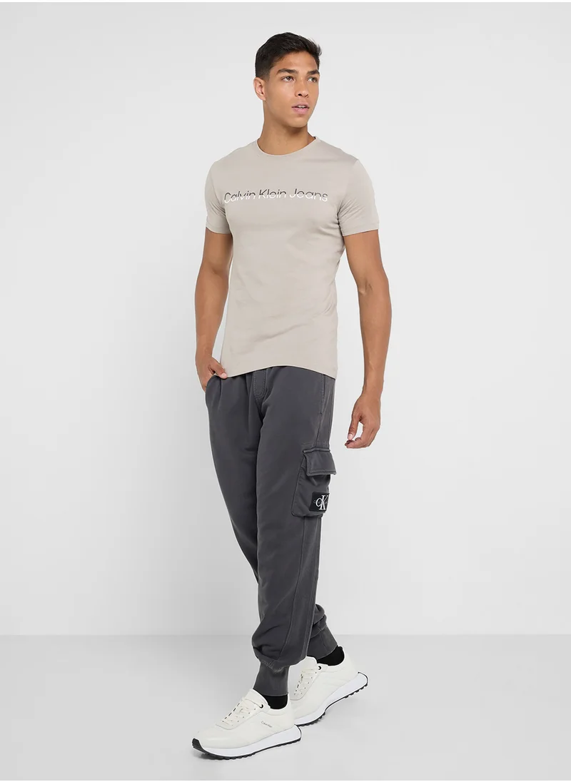 Calvin Klein Jeans Logo Print Crew Neck T-Shirt