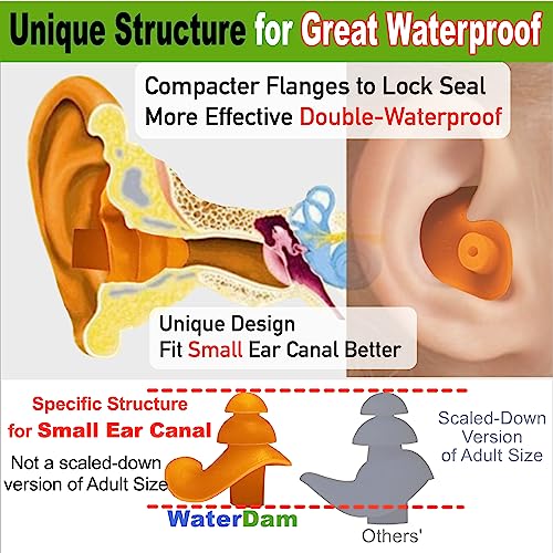 WaterDam Swimming Ear Plugs Great Waterproof Ultra Comfy Earplugs Prevent Swimmer's Ear - Image 4