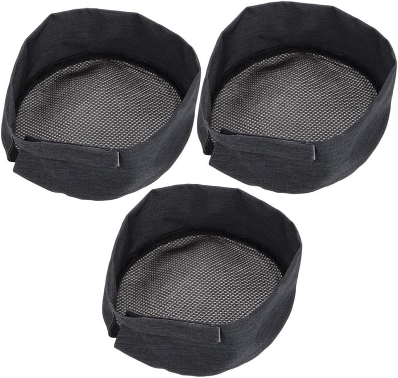 3pcs Unisex Chef Beanie Cooking Caps with Breathable Mesh Top Cotton Kitchen Food Service Hats for Restaurant Chefs and Catering Workers in Grey - Image 1