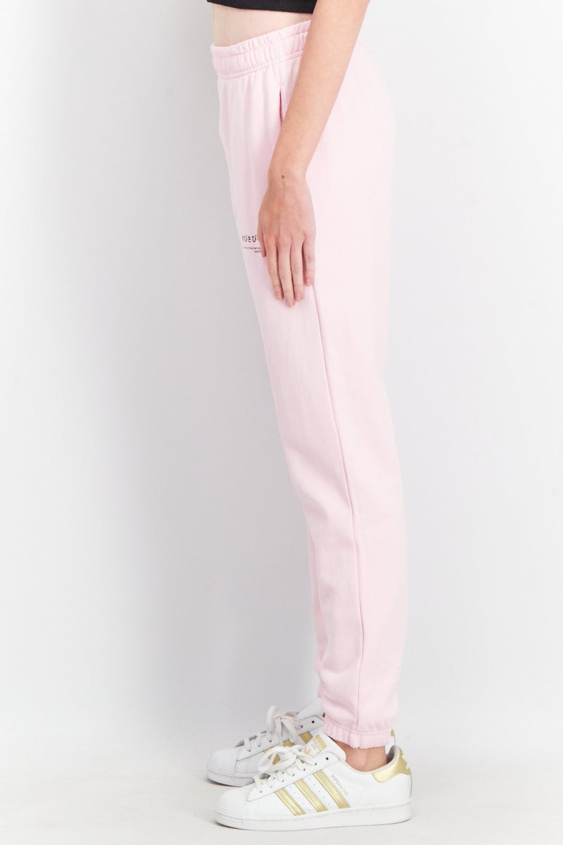 Ocean Pacific Women Sportswear Fit Graphic Print Pull On Sweatpants, Pink - Image 2