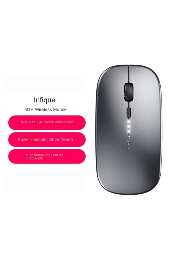 إنفيك Inphic M1p ماوس لاسلكي قابل للشحن بلوتوث ثلاثي الوضع صامت مكتبي مناسب لـ Huawei Lenovo Apple - Image 1