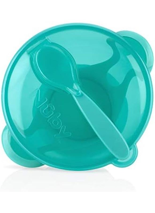 Nuby - Easy Go Suction Bowl With Lid And Snap In Spoon Colors May Vary - Image 1