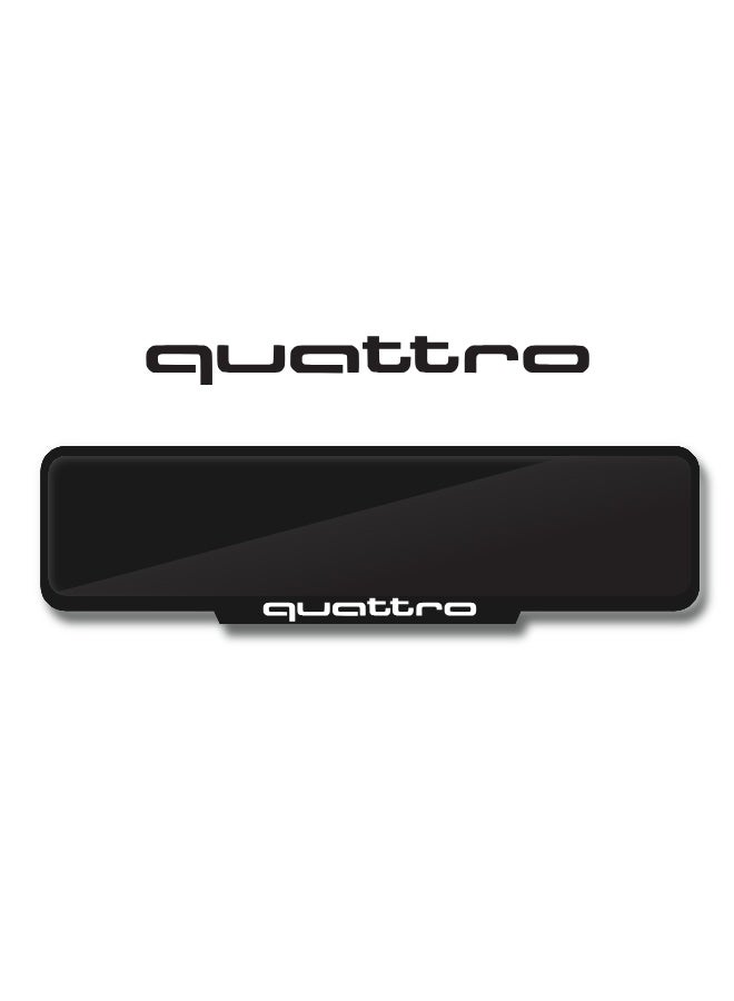 DXBSTAMPS 🏁 Custom Audi QUATTRO Number Plate Frame – Signature QUATTRO Look – Available in Sport, Square & Long Sizes – Sleek & Durable – Easy Fix with Strong Tape  - Image 1