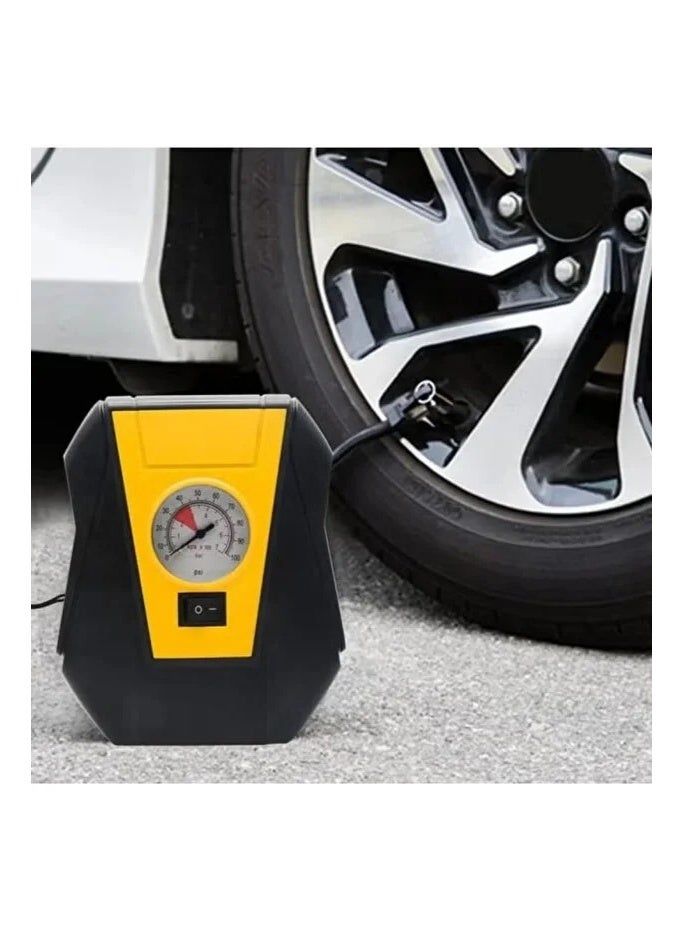 ضاغط هواء محمول لنفخ الإطارات (تيار مستمر 12 فولت) – مضخة هواء رقمية (ضغط 100 PSI، تيار 6 أمبير) – مناسب للسيارات والدراجات النارية والهوائية. - Image 1