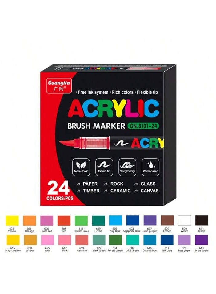 Generic Acrylic paint pens 24 color  - Image 1