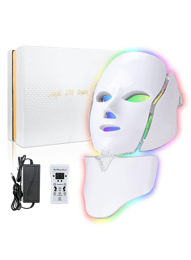 DUNISO Led Face Mask Light Therapy, Red Light Therapy for Face, 7-1 Colors LED Facial Skin Care Mask - Image 2