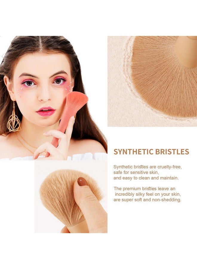 Docolor Makeup Brushes 17 Pcs with Makeup Bag and Makeup Sponge and Brush Protector Morandi Makeup Brush Set Premium Synthetic hair makeup brush Wooden handle Gift Box - Image 1