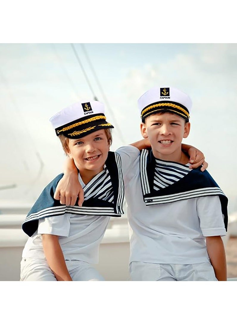 FASHION HOME Captain Sailor Ship Cap Navy Marine Admiral Hat For Costume Dressing Up Party - Image 4