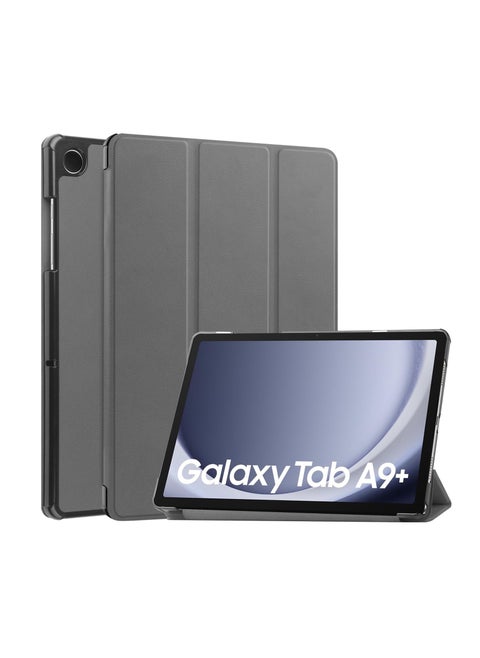 Leather Shell Shockproof Case for  Samsung Galaxy Tab A9 Plus x210/x216/x218 Gray