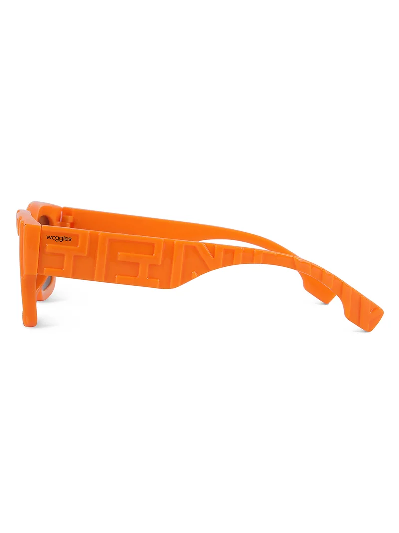 Woggles Stylish Orange kids Rectangle Kids Sunglasses