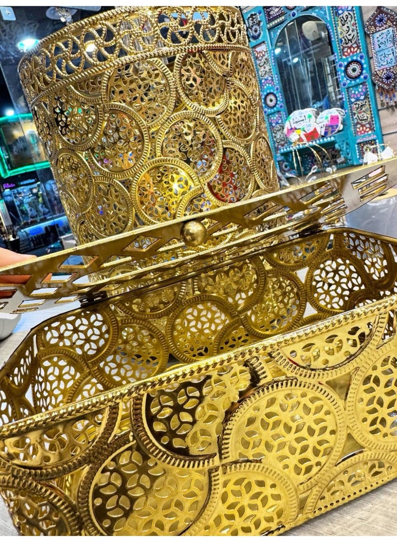 2-piece set (metal basket + tissue box). The set can be placed in the bedroom, office, or living room. It is a very beautiful item. High-quality plated metal. - Image 3