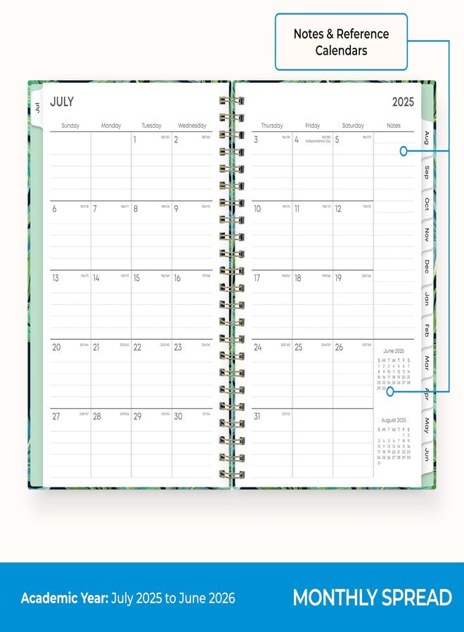 Blue Sky 2025-2026 Weekly and Monthly Academic Year Planner Calendar, July 2025 - June 2026, 5" x 8", Hard Cover, Wirebound, Storage Pocket, Laminated Tabs, Stickers, Avra - Image 4