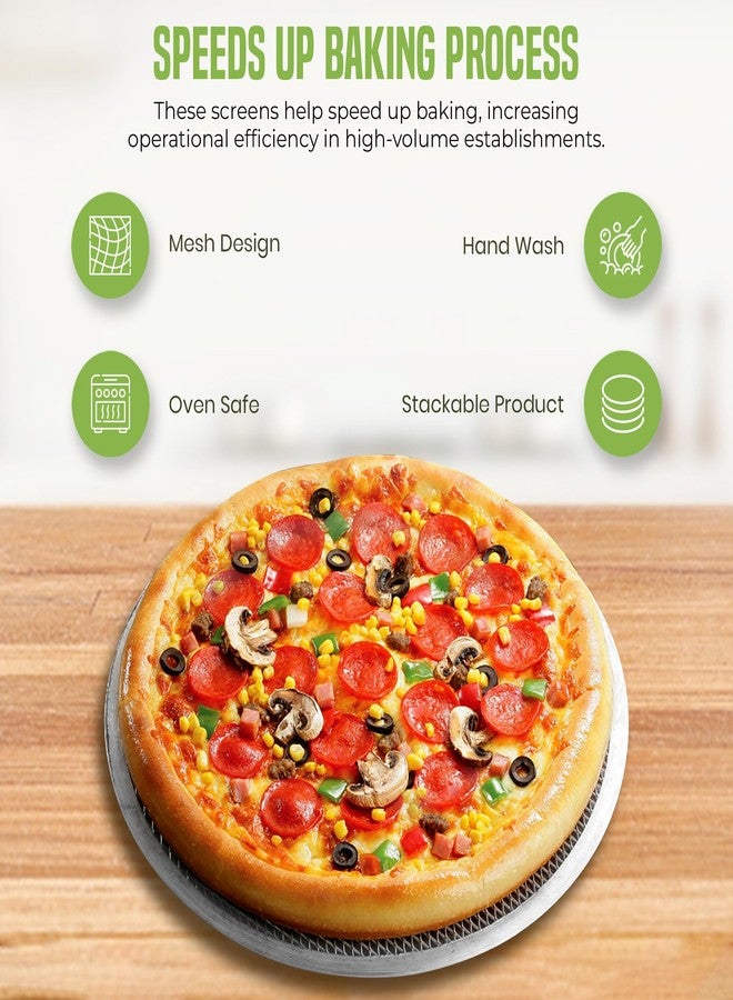 OCSParts OCS Parts 6-Pack 18-Inch Aluminum Pizza Screen | Commercial Grade Pizza Tray Screen for Home Cooking, Pizzerias and Restaurants - Image 5