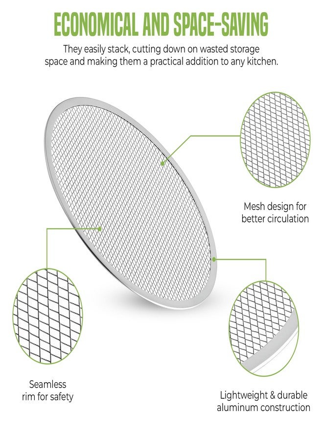 OCSParts OCS Parts 6-Pack 18-Inch Aluminum Pizza Screen | Commercial Grade Pizza Tray Screen for Home Cooking, Pizzerias and Restaurants - Image 4