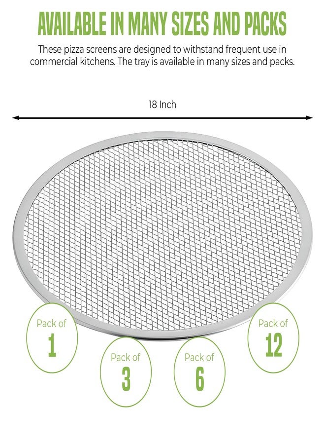 OCSParts OCS Parts 6-Pack 18-Inch Aluminum Pizza Screen | Commercial Grade Pizza Tray Screen for Home Cooking, Pizzerias and Restaurants - Image 2