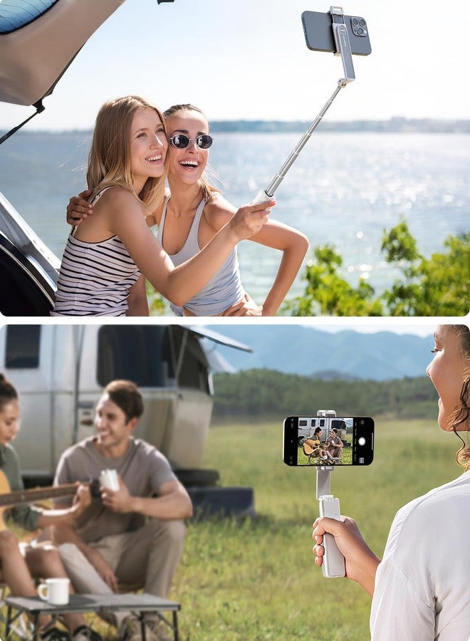 Viozon Aluminum Alloy Wireless Selfie Stick, Lightweight Extendable Pocket-Size Phone Stick with Remote, Compact Travel Selfie Stick Compatible with 4–7" Smartphones for Vlog/Filming - Image 2