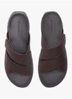 Le Confort Mens Solid Cross Strap Slip-On Sandals  - Image 2