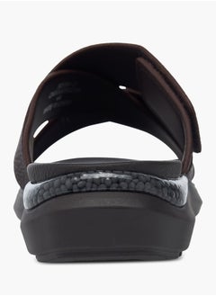 Le Confort Mens Solid Cross Strap Slip-On Sandals  - Image 4