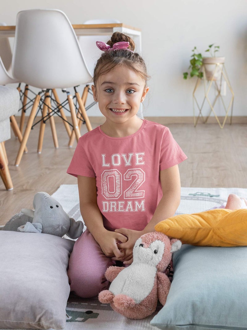 MISS POPULAR Girls 5-Pack Printed T-Shirts, Pink Grey Short Sleeve, Crew Neck. Unicorn, Panda, Selfie, Rainbow. Cute Designs (Combo B, 7/8) - Image 1