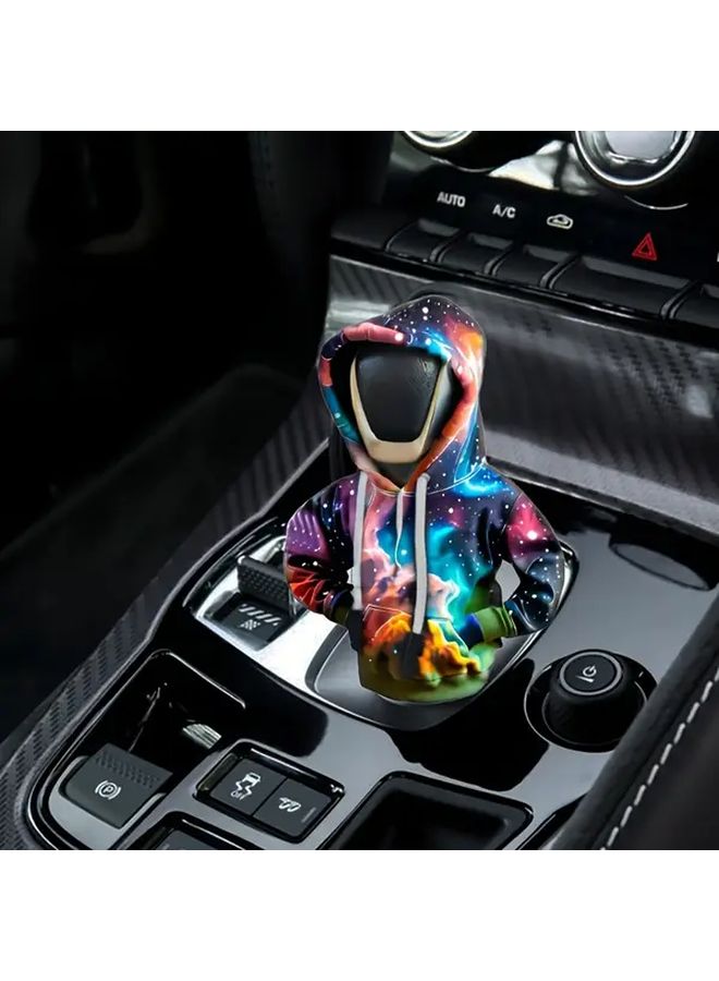 Galaxy Pattern Hoodie Car Gear Knob Cover Shift Dust Protector Accessory Gift - Image 1