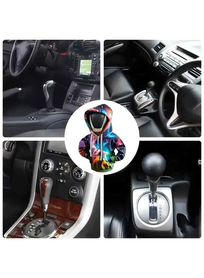 Galaxy Pattern Hoodie Car Gear Knob Cover Shift Dust Protector Accessory Gift - Image 3
