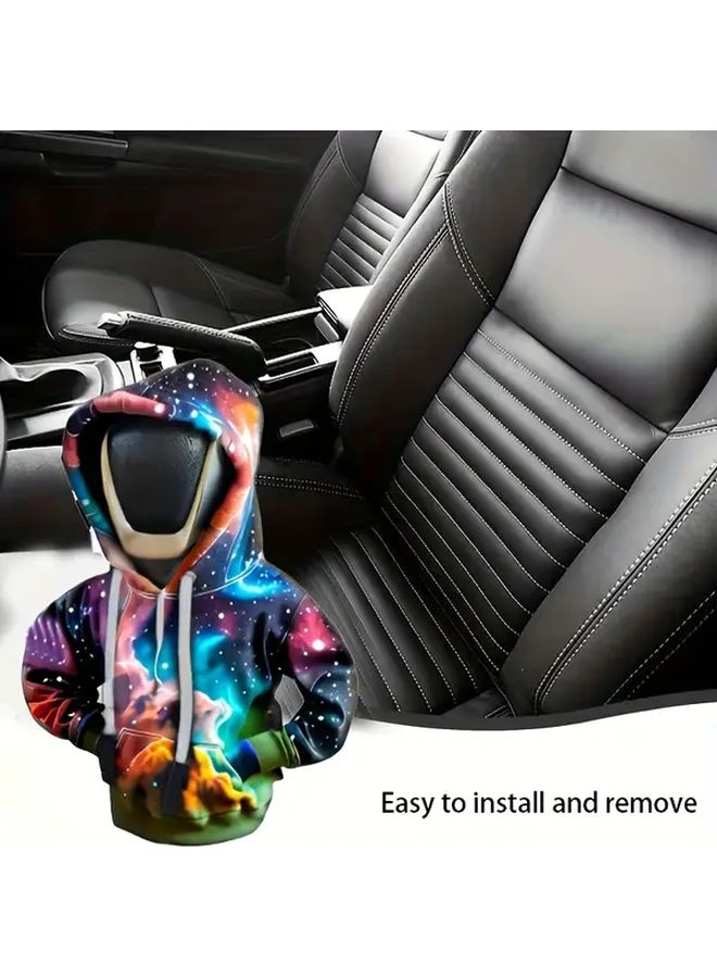 Galaxy Pattern Hoodie Car Gear Knob Cover Shift Dust Protector Accessory Gift - Image 5