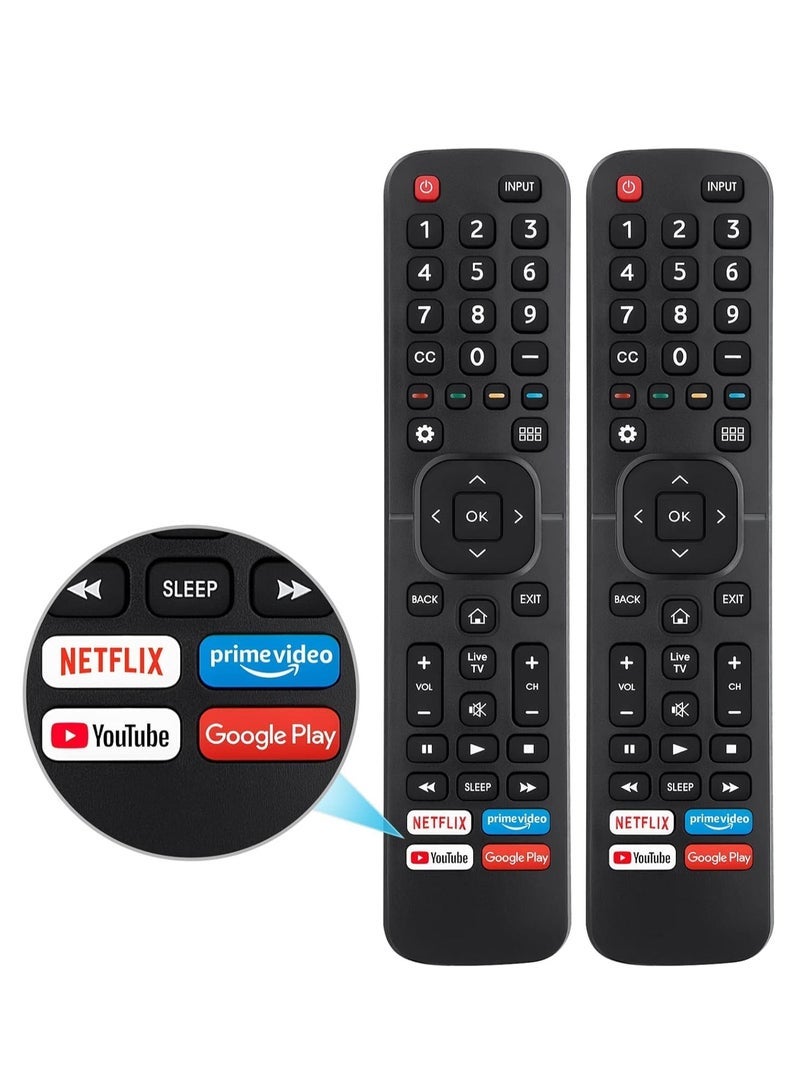 BLUMENiT 【Pack of 2】 New Universal Remote for All TV – Replacement Control EN2A27 for Smart TV | Easy Setup, No Programming Required | Strong Signal, Long-Range Control | Durable, Lightweight & Comfortable Design | Universal Compatibility - Image 1