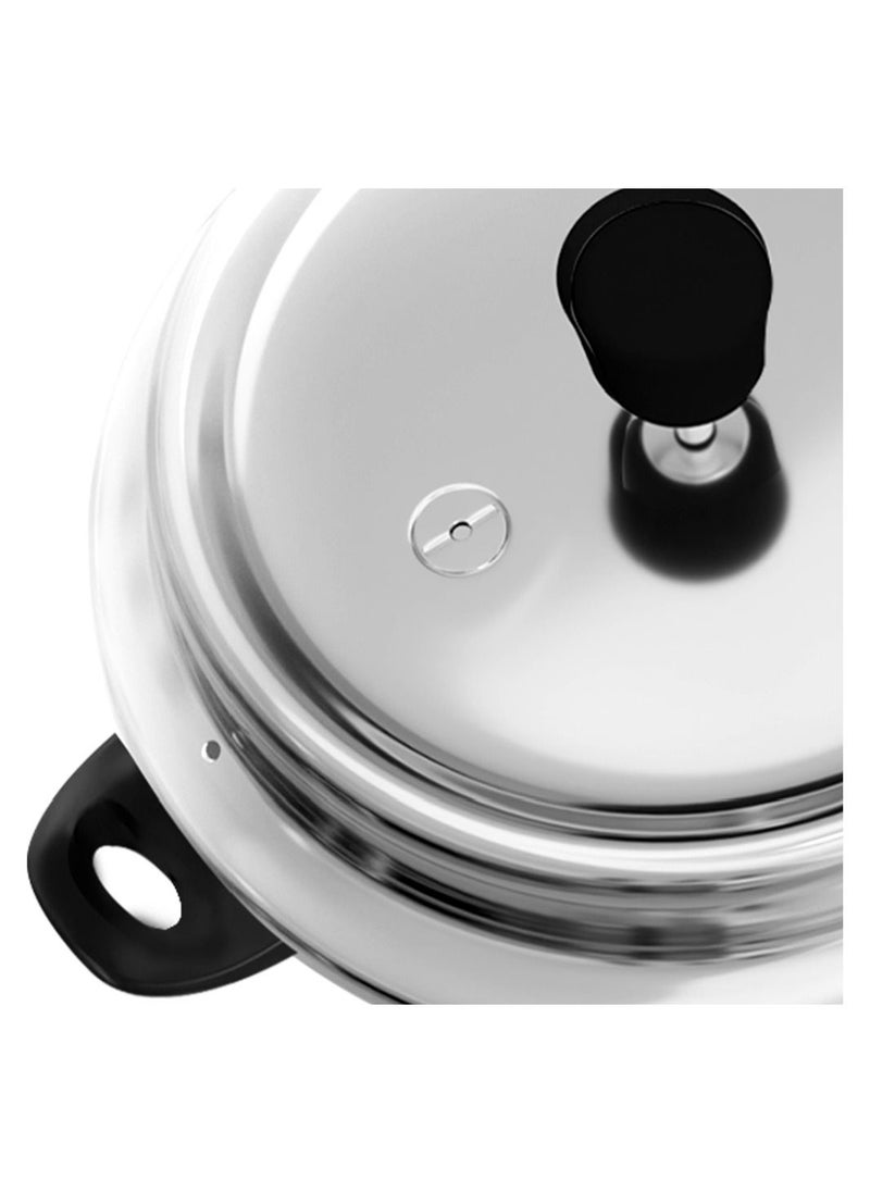 Impex - 10Liters DELIGHT 10 Litre Aluminium Pressure Cooker with Dripless series Silver - Image 1