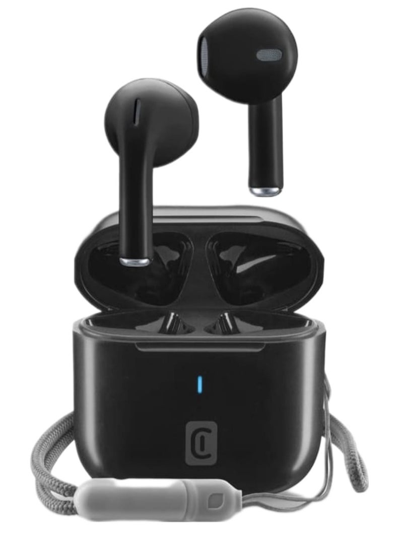 سيلولار لاين سماعة الرأس اللاسلكية CELLULARLINE Rize تدعم عناصر التحكم باللمس للرد على المكالمات/رفضها، وتشغيل الموسيقى/إيقافها مؤقتًا، وتنشيط المساعدين الصوتيين (أسود) - Image 1