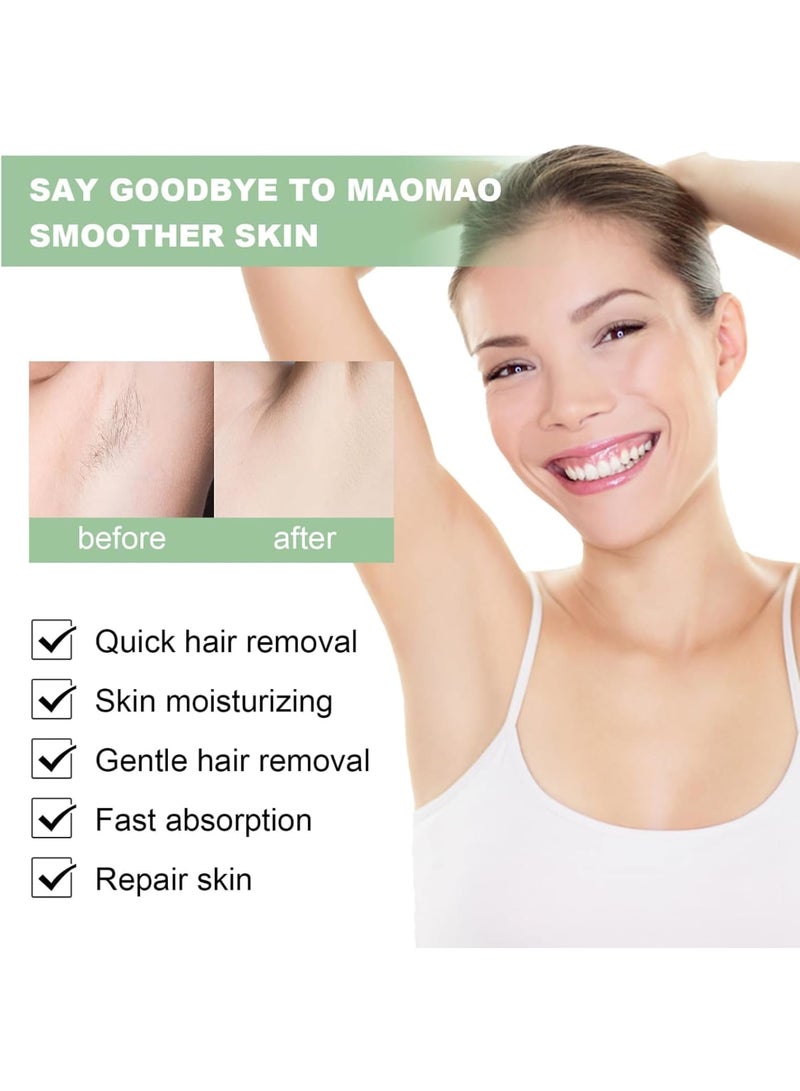 Zikra Hair Removal Cream, Professional 2 Minute Hair Removal Cream with Aloe Extract and Centella Extract, Hair Removal Cream For Women & Men All Skin, Body, Thigh and Underarms - Image 2