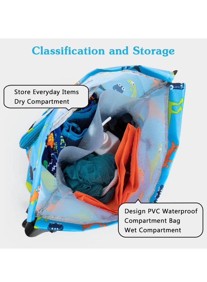 KASTWAVE Drawstring Backpack with Shoe Bag, Durable Swimming String Sack with Handle for Sports Gym Yoga Beach Travel - Image 3