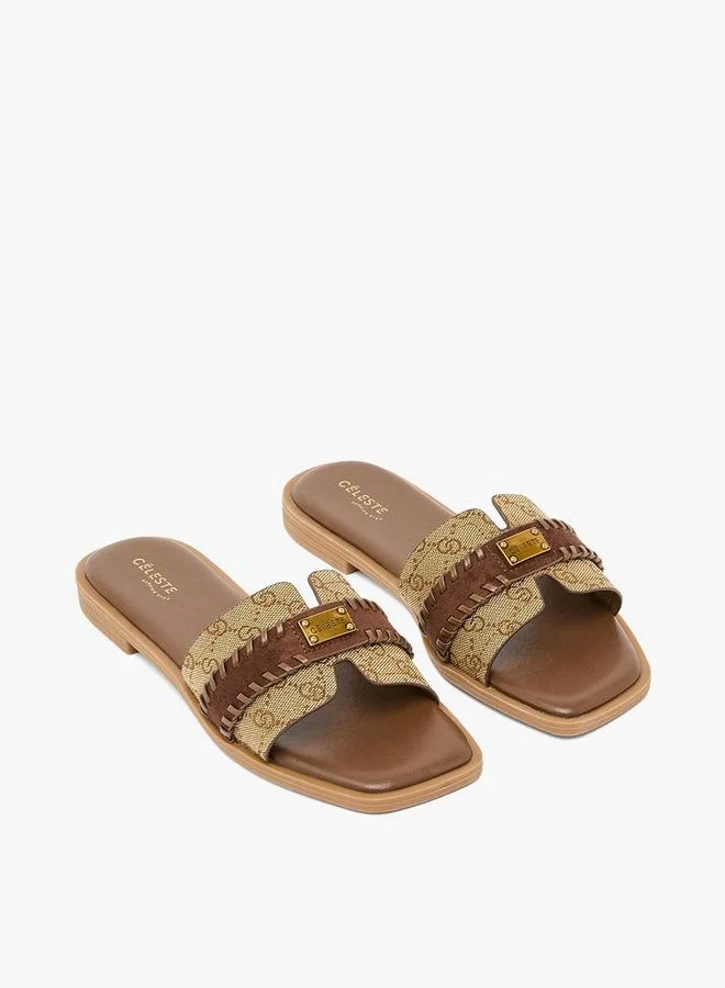 سيليست Women Monogram Print Sandals