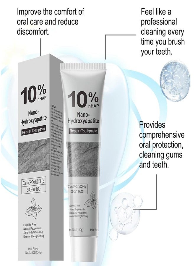 Vingtank Hydroxyapatite Toothpaste, 10% Nano Hydroxyapatite Toothpaste, Natural and Fluoride-Free, Gentle on Sensitive Teeth and Strengthens Enamel, Freshens Breath (2) - Image 2