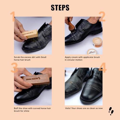 Shoe Mistri Hand Made Natural Horse Hair Brush, Shoe Buffing/Shinning/Dusting Brush, for Leather Shoes and Boots, Shoes Shine Brush, Leather Care - Image 5