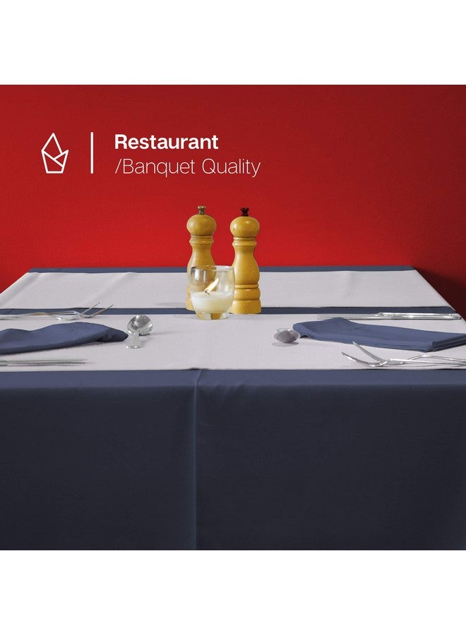 Gee Di Moda Rectangle Tablecloth - 60 x 102 Inch Black Table Cloth for 6 Foot Rectangle Table - Heavy Duty Washable Fabric - for 6 Ft Buffet Table, Holiday Party, Dinner, Wedding & Baby Shower - Image 2