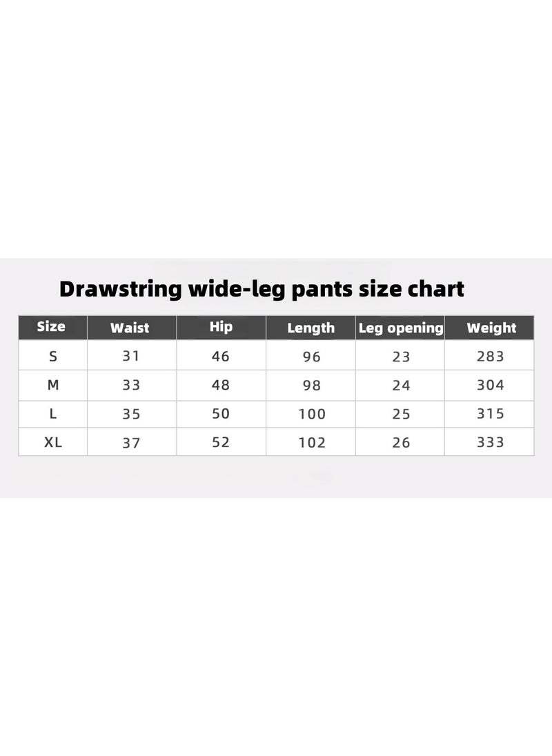 RedMapleTEK - Nine Points Wide Leg High Waist Elastic Breathable Casual Pocket Jogging Pants for Running Fitness Yoga - Image 1