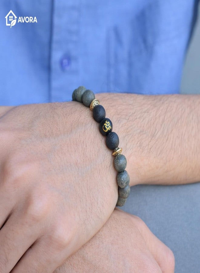AVORA Raw Pyrite Bracelet with Spiritual Beads for Men & Women | 108 Hours Energized Astrology Bracelet for Wealth, Protection & Mental Clarity | Certified Money Magnet Crystal Jewellery - Image 2