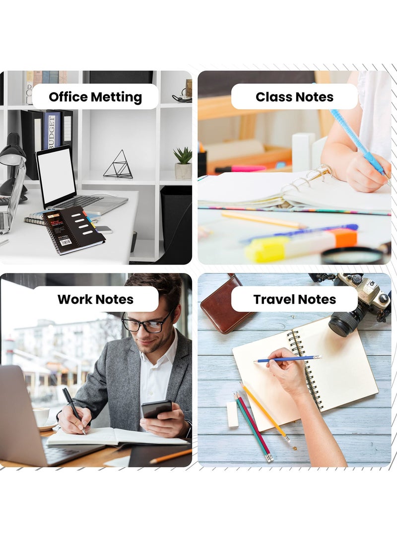 Y&D - Spiral Notebook, A5 Grid Paper, to Do List Planner Refill Wire-Bound Notebook with Colored Dividers, 105 Sheets (210 Pages), Used as a Notepad, Journal, Sketchbook, Work Diary, Etc. - Image 1