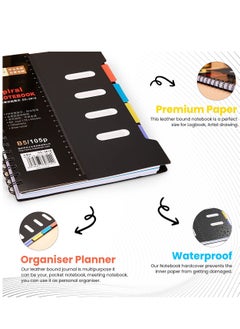 Y&D Spiral Notebook, A5 Grid Paper, to Do List Planner Refill Wire-Bound Notebook with Colored Dividers, 105 Sheets (210 Pages), Used as a Notepad, Journal, Sketchbook, Work Diary, Etc.  - Image 3