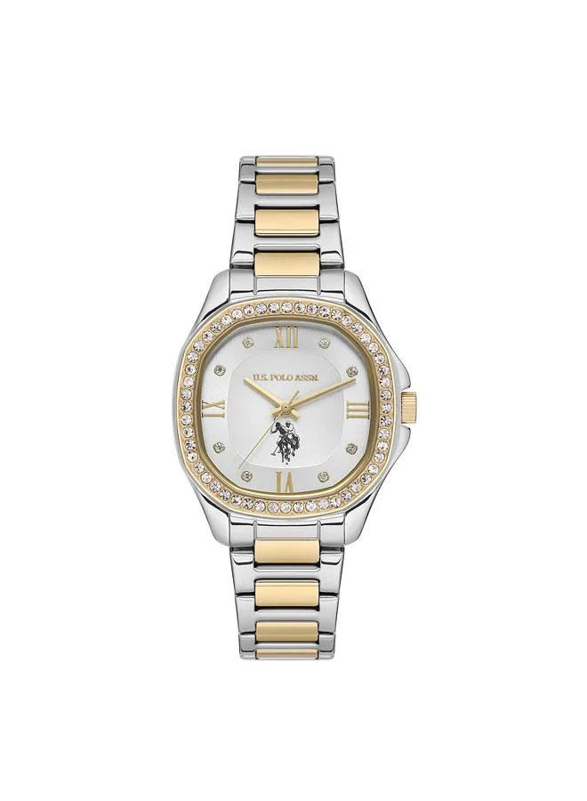 U.S. Polo Assn. Stile 32mm Women's Watch with Silver Dial & Stainless Steel Bracelet