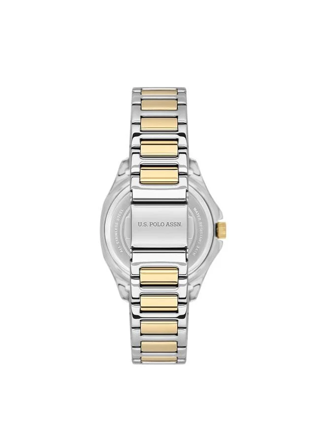 يو اس بولو اسن Stile 32mm Women's Watch with Silver Dial & Stainless Steel Bracelet